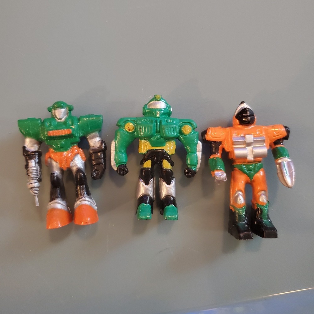 1992 Soma Sonic Rangers‎ Robot Warrior 3 2 Inch Tall Figure Lot